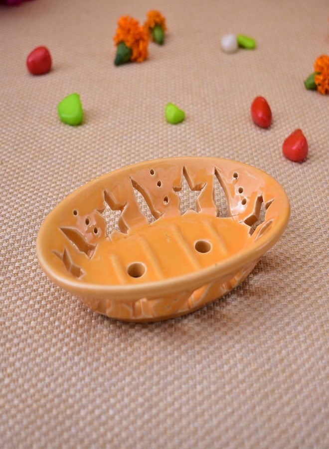 KunhaR Ceramic Soap Dish Holder, 1 Piece Yellow - Image 3